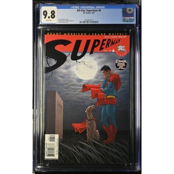 All-Star Superman #6 CGC 9.8 DC Comics 2007 Grant Morrison Frank Quitely Krypto
